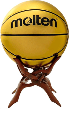 TROFEO BALÓN BASQUETBOL MOLTEN DORADO CON STAND