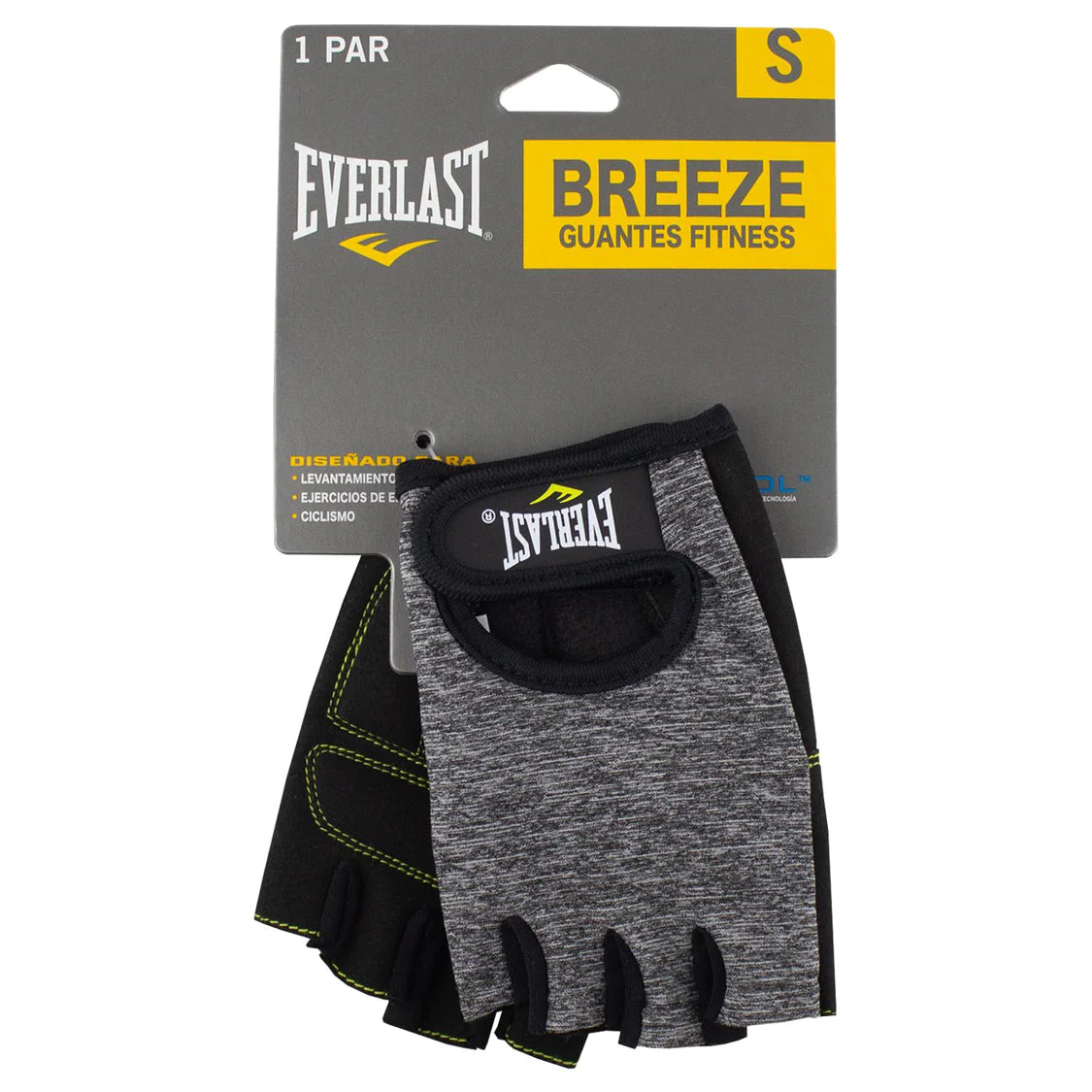 Guantes Fitness Everlast Breeze Gris/ Negro Mujer