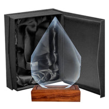 GALVANO CRISTAL CON BASE DE MADERA MOD. BLAS54-25