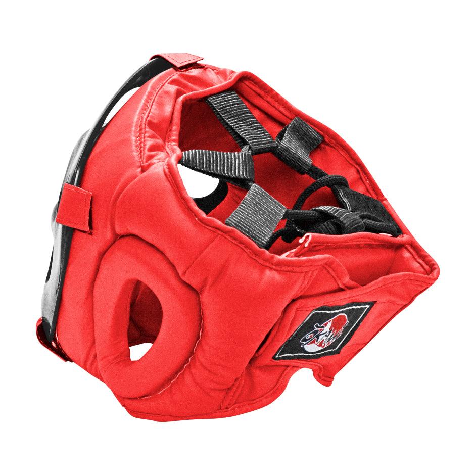 Cabezal de combate okami mascara de fibra desmontable rojo - PlusSport